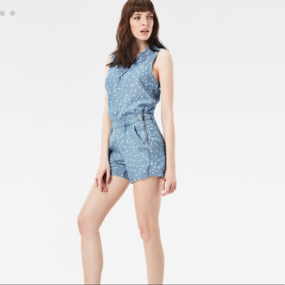 G-star denim romper jumpsuit small